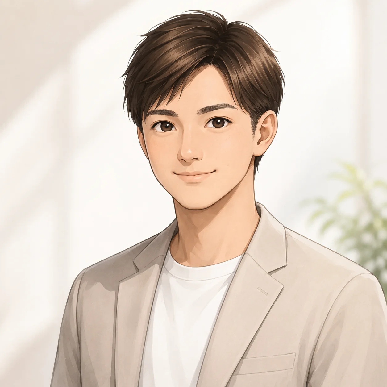Attaca Works代表 上山智史のポートレートイラスト